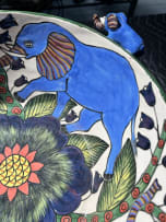 Ardmore Ceramic Studio; Blue elephant bowl