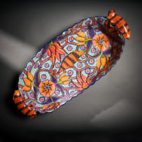 Ardmore Ceramic Studio; Chameleon and flower platter