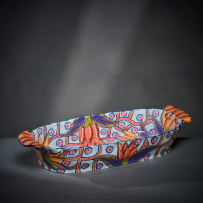 Ardmore Ceramic Studio; Chameleon and flower platter