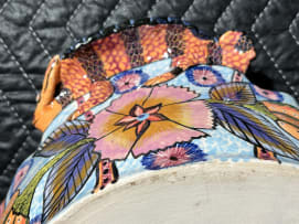 Ardmore Ceramic Studio; Chameleon and flower platter