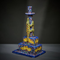 Ardmore Ceramic Studio; Crocodile candlestick
