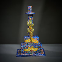 Ardmore Ceramic Studio; Crocodile candlestick