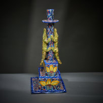 Ardmore Ceramic Studio; Crocodile candlestick