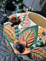 Ardmore Ceramic Studio; Mongoose and flower teapot