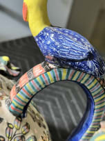 Ardmore Ceramic Studio; Guineafowl and flower teapot