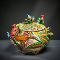 Ardmore Ceramic Studio; Jackal, antelope and bird tureen