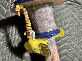 Ardmore Ceramic Studio; Pair of elephant candlesticks