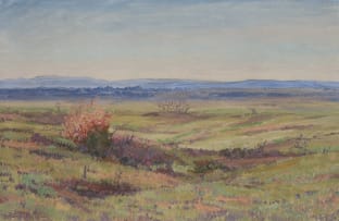 Jacob Hendrik Pierneef; Springbokvlakte der Waterberg Transvaal,Voorjaar (Springbok Flats, Waterberg, Spring)