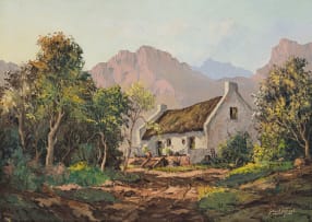Gabriel de Jongh; Landscape with Cottage
