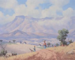Willem Hermanus Coetzer; Drakensberg vanaf Laeveld/Drakensberg from Lowveld
