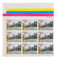 Walter Battiss; Fook Island Postage Stamps, four