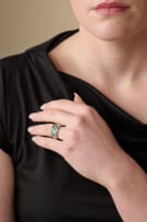 Emerald and diamond ring