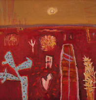 Hermann Niebuhr; Abstract Landscape with Cacti