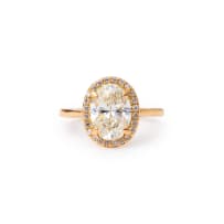 Diamond halo ring