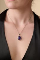 Tanzanite and diamond pendant
