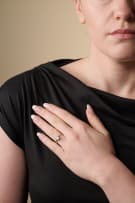 Hidden halo solitaire ring