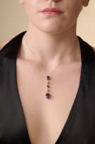 Tanzanite and diamond drop pendant