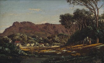 Tinus de Jongh; Cape Mountain Scene