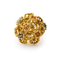Foliate gold ring
