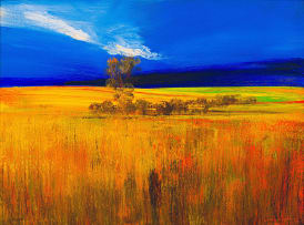 Derric van Rensburg; Landscape with Tree