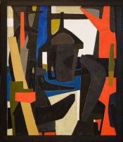 Erik Laubscher; Young Family (recto); Construction (verso)