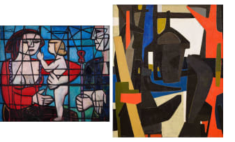 Erik Laubscher; Young Family (recto); Construction (verso)