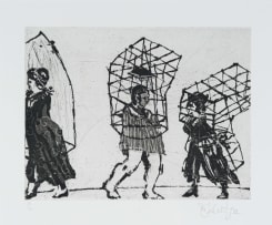 William Kentridge; Three Figures, from Give and Take series