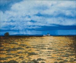 Michael Costello; Arid Landscape with House in the Distance