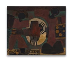 Lucky Sibiya; Untitled (Abstract Figural Composition)