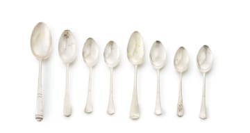 Eight miscellaneous silver spoons of various makers, various dates, 1822-1967
