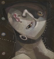 Robert Slingsby; Untitled (Cubist Portrait in Grey)