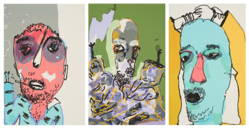 Banele Khoza; Untitled, triptych