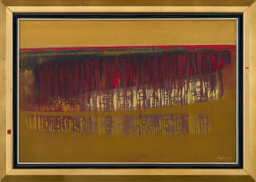 Larry Scully; Abstract in Ochre Red