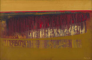 Larry Scully; Abstract in Ochre Red
