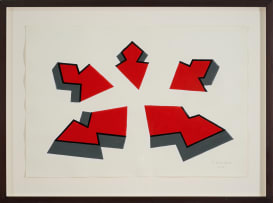 Joachim Schönfeldt; Abstract Shapes in Red and Grey, from The Model Men series