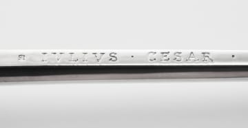Set of replica Tichborne Celebrities silver spoons, Jan-Pierre Dondelinger, editioned 1662, South Africa, 1977