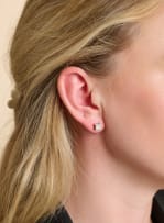Princess-cut diamond studs