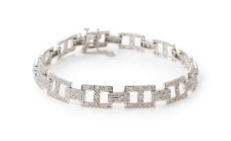 Diamond link bracelet