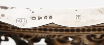 A Victorian silver-mounted glass decanter bearing import marks for B Muller & Son, Chester, 1898