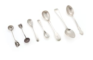 A group of miscellaneous silver spoons, various makers and dates