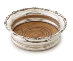 Silver-plated wine coaster, 20th century