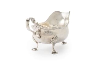 A George V silver sauceboat, Thomas Bradbury & Sons Ltd, London, 1916
