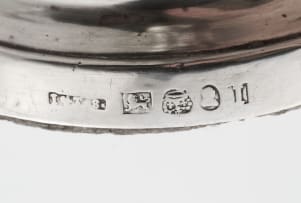 A pair of George III silver candlesticks, John & Thomas Settle, Sheffield, 1818