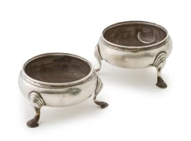 A pair of George III silver salts, John Lambe, London, 1762