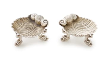 A pair of Victorian silver salts, Henry Hyde Aston, Birmingham, 1862