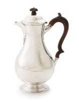 A Victorian silver coffee pot, F B Thomas & Co, London, 1890