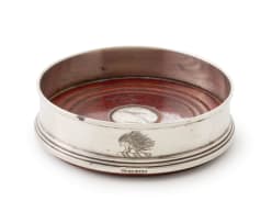 An Elizabeth II sterling silver wine coaster, W I Broadway & Co, 2000, .925 standard