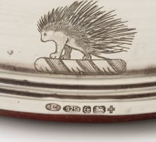 An Elizabeth II sterling silver wine coaster, W I Broadway & Co, 2000, .925 standard