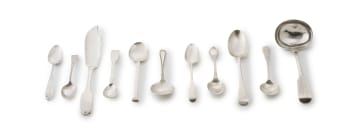 A George III silver Fiddle pattern sauce ladle, George Day, London, 1814