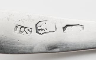 A George III silver Fiddle pattern sauce ladle, George Day, London, 1814